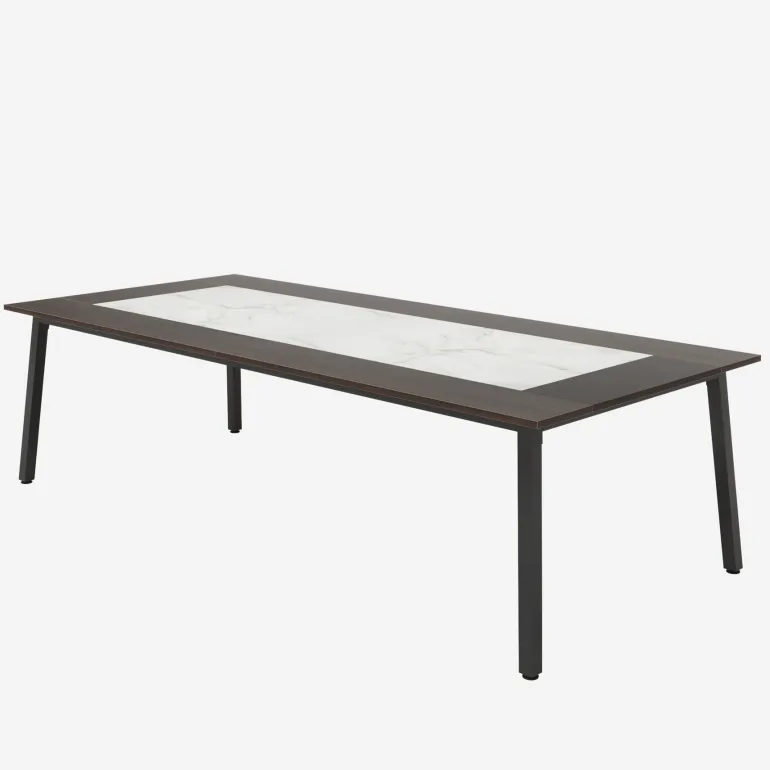 New Tribesigns 79" Conference Table, Rectangular Executive Desk with Metal Frame