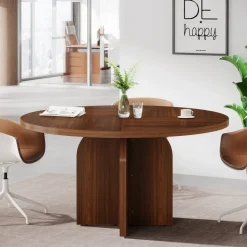 Outlet Tribesigns 47" Conference Table, Round Sturdy Meeting Room table