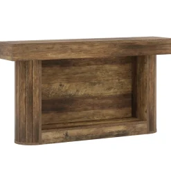 Outlet Tribesigns 63" Console Table, 2 - Tier Entry Hallway Table Sofa Table Behind Couch