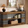 Hot Tribesigns 63" Console Table, 3 - Tier Farmhouse Hallway Sofa Table