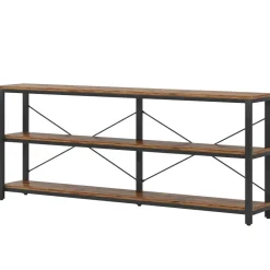 Cheap Tribesigns 70.9" Console Table, 3 - Tier Sofa Table with Metal Frame
