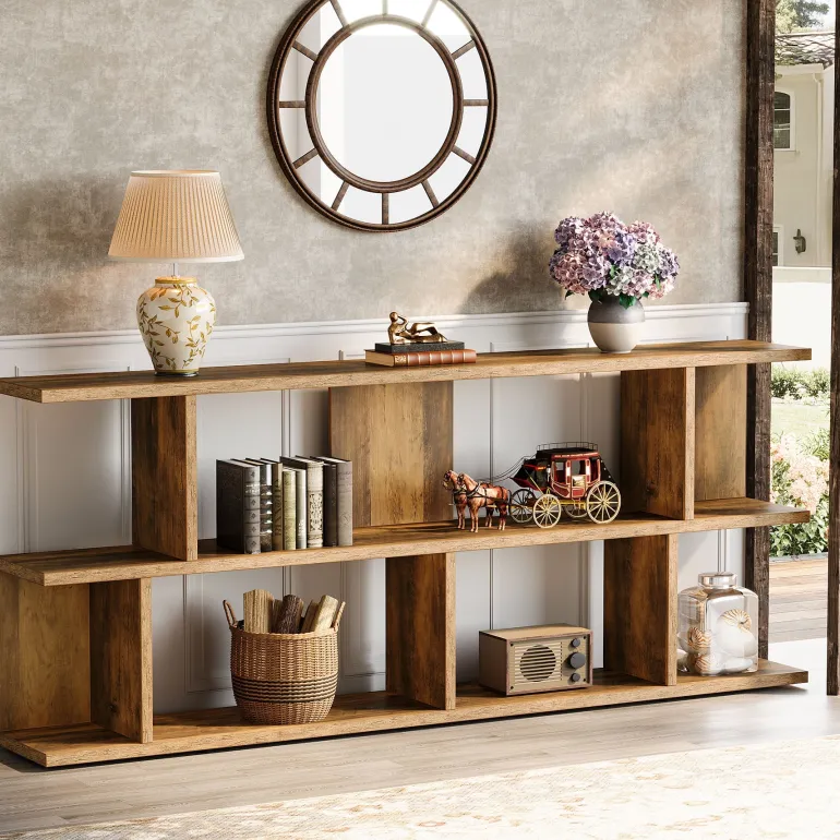 New Tribesigns 71" Console Table, 3 Tier Farmhouse Sofa Table with Storage