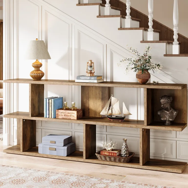 New Tribesigns 71" Console Table, 3 Tier Farmhouse Sofa Table with Storage