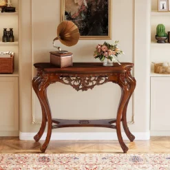 Sale Tribesigns 37.6" Console Table, Elegant Two-Tier Entryway Hallway Table