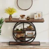 Clearance Tribesigns 41.3" Console Table, Entryway Table Sofa Table with Etagere Shelves