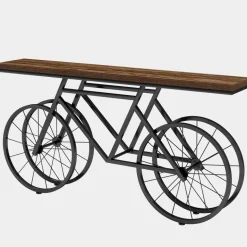 Hot Tribesigns 70.9" Console Table, Extra Long Sofa Table with Bicycle Base