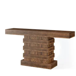 Cheap Tribesigns 63” Console Table, Farmhouse Sofa Table Narrow Entryway Table