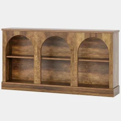 Best Tribesigns 63" Console Table, Farmhouse Entryway Table with 3 Tier Storage
