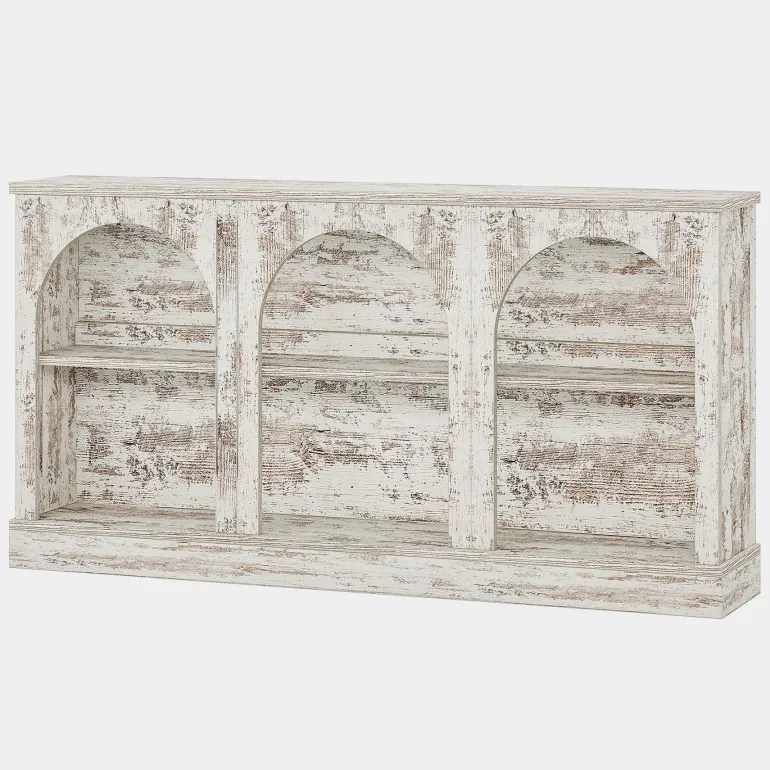 Best Tribesigns 63" Console Table, Farmhouse Entryway Table with 3 Tier Storage