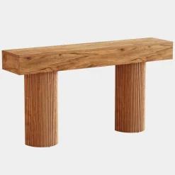 Online Tribesigns 63" Console Table, Farmhouse Sofa Table Entryway Table