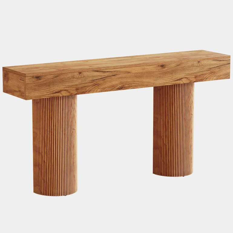 Online Tribesigns 63" Console Table, Farmhouse Sofa Table Entryway Table