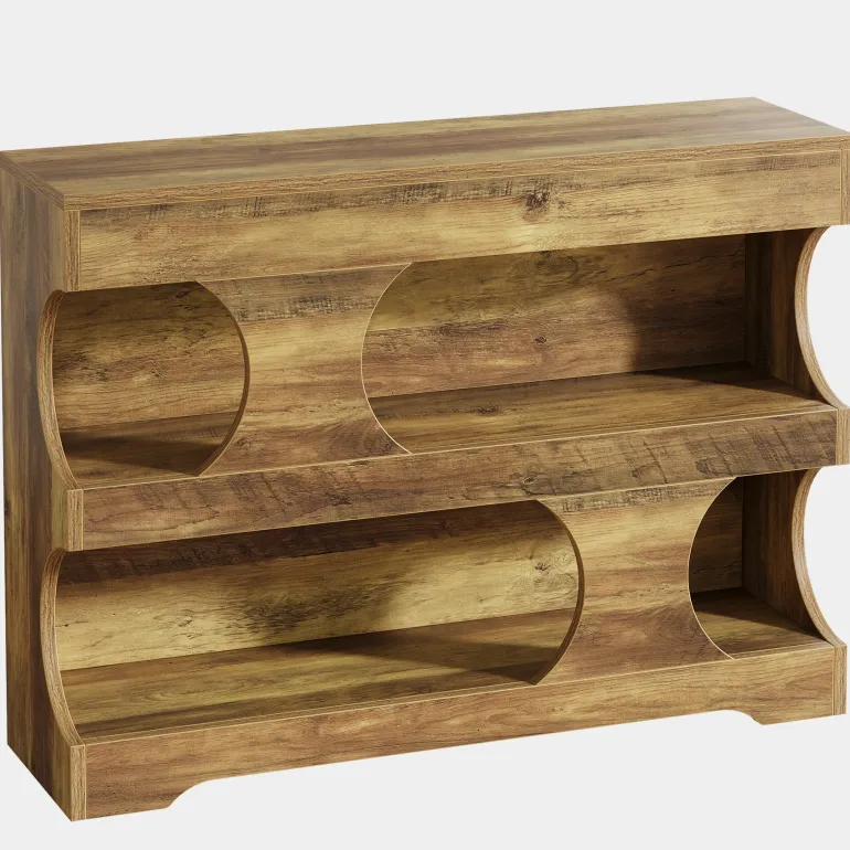 Hot Tribesigns 41" Console Table, Farmhouse Entryway Table Sofa Table with 3 - Tier Shelves