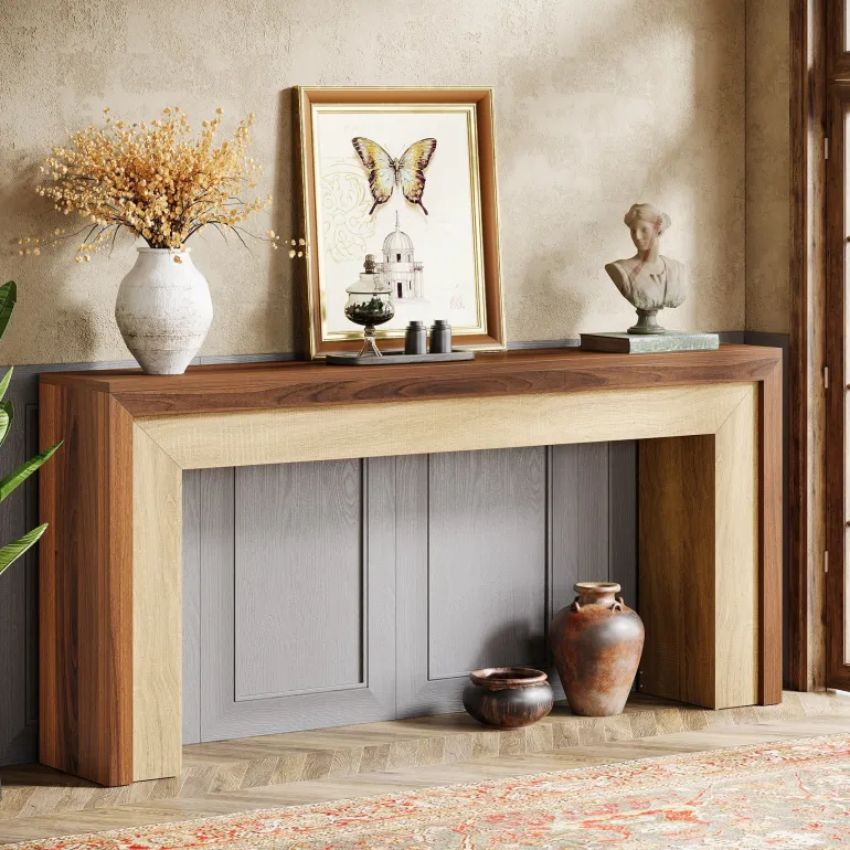 Best Tribesigns 63" Console Table, Farmhouse Hallway Table Sofa Table