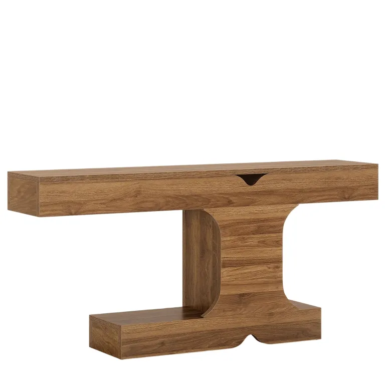 Shop Tribesigns 63" Console Table, I - Shaped Farmhouse Sofa Table Entryway Table