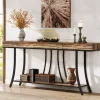 Cheap Tribesigns 70.9" Console Table, Industrial Narrow Sofa Table with Storage Shelves