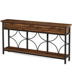 Best Sale Tribesigns 70.9" Console Table, Long Entryway Table Accent Table with Storage Drawers