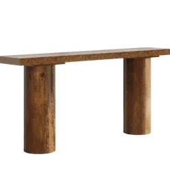 Sale Tribesigns 63" Console Table, Long Rustic Sofa Table Bar Table