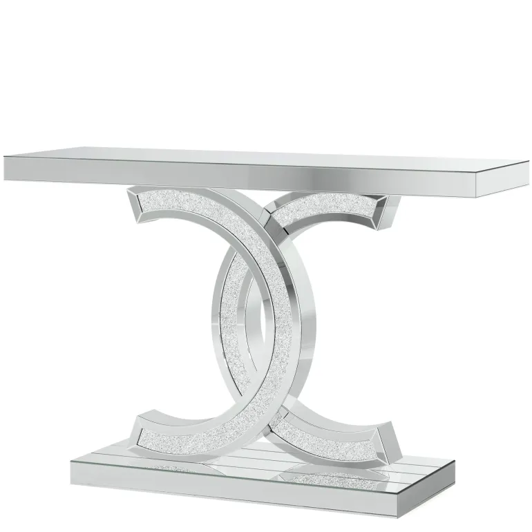 Outlet Tribesigns 39" Console Table, Modern Mirrored Sofa Table Hallway Table