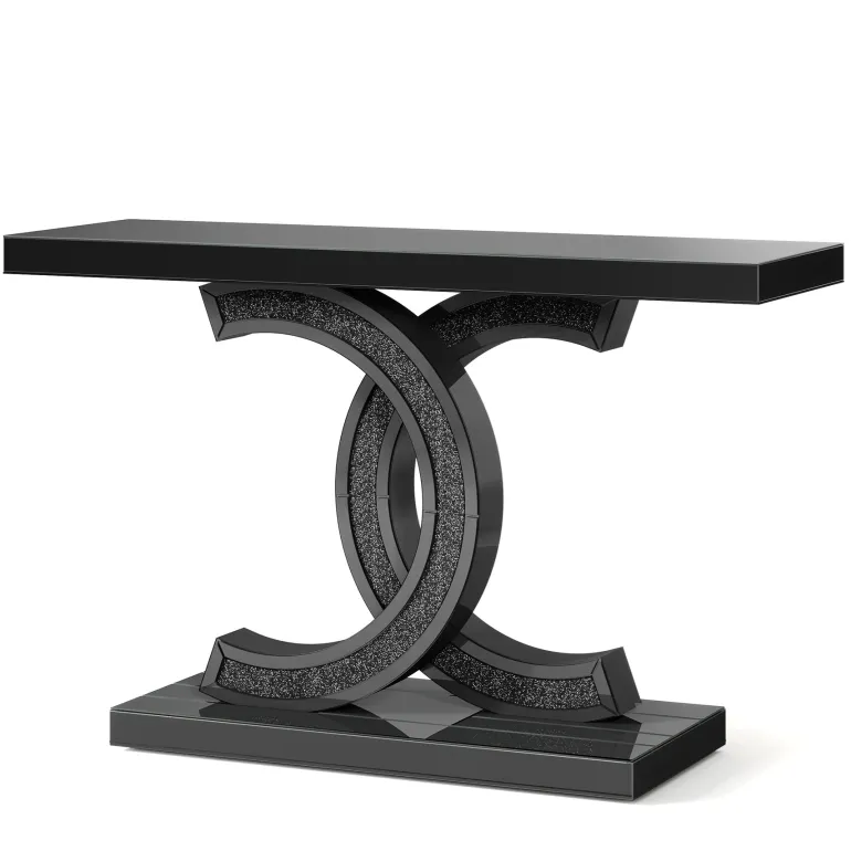 Outlet Tribesigns 39" Console Table, Modern Mirrored Sofa Table Hallway Table