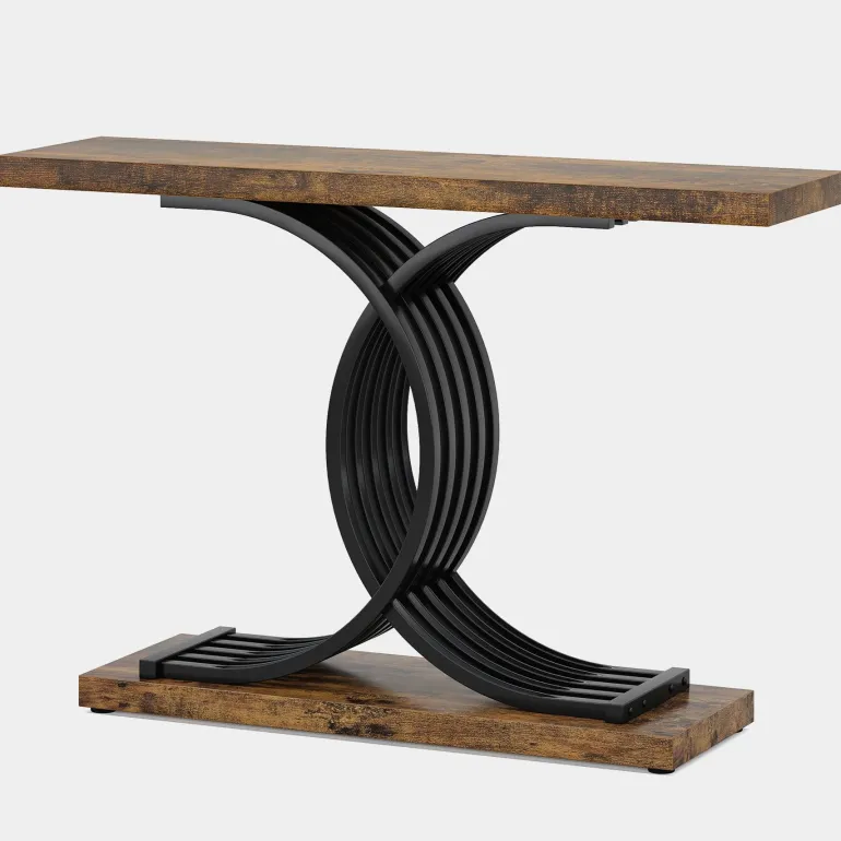 Best Tribesigns 39" Console Table, Narrow Faux Marble Entryway Hallway Sofa Table