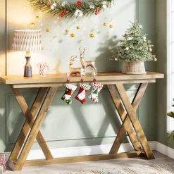 Sale Tribesigns 59" Console Table, Sofa Table Cottage Entry Table with X - Shaped Frame