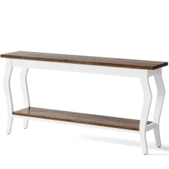 Flash Sale Tribesigns 70.9" Console Table, Vintage Sofa Table with 2 - Tier Storage