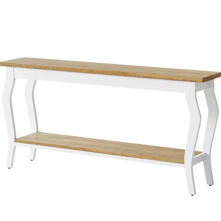 Flash Sale Tribesigns 70.9" Console Table, Vintage Sofa Table with 2 - Tier Storage