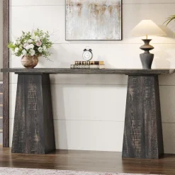 Best Sale Tribesigns 63" Console Table, Wood Narrow Sofa Hallway Table