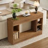 Sale Tribesigns 55" Console Table, Wood Sofa Table Hallway Table with Storage Cubes