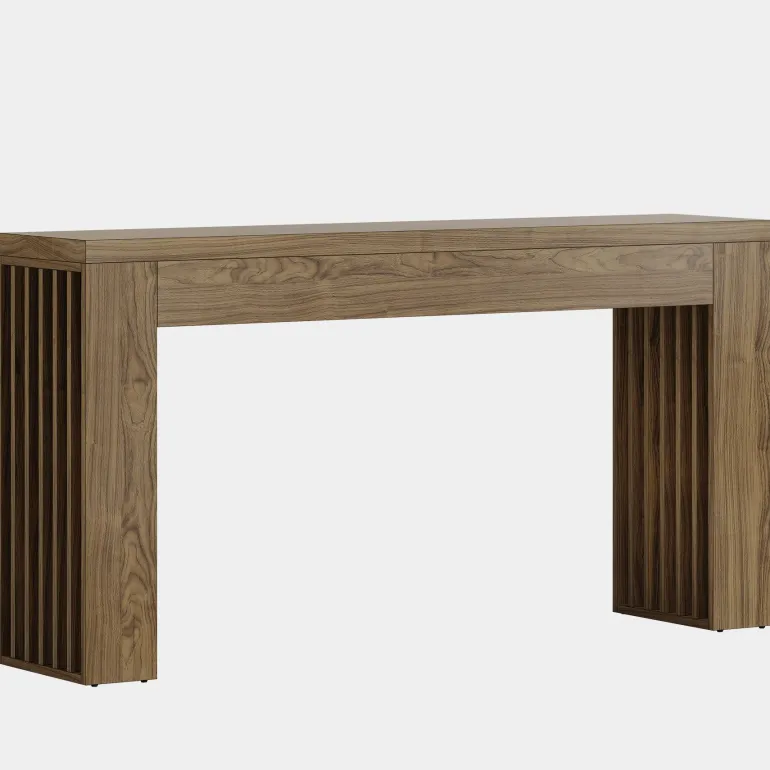 New Tribesigns 59" Console Table, Wooden Sofa Table Behind The Couch Hallway Table