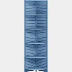 New Tribesigns 70.8" Corner Shelf, 5 - tier Narrow Corner Bookcase Display Etagere