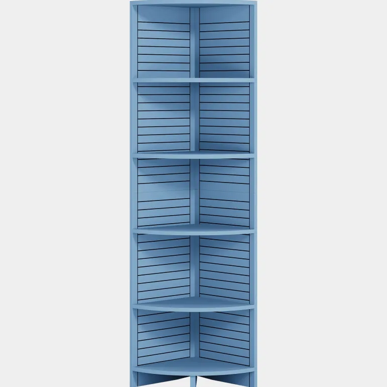 New Tribesigns 70.8" Corner Shelf, 5 - tier Narrow Corner Bookcase Display Etagere