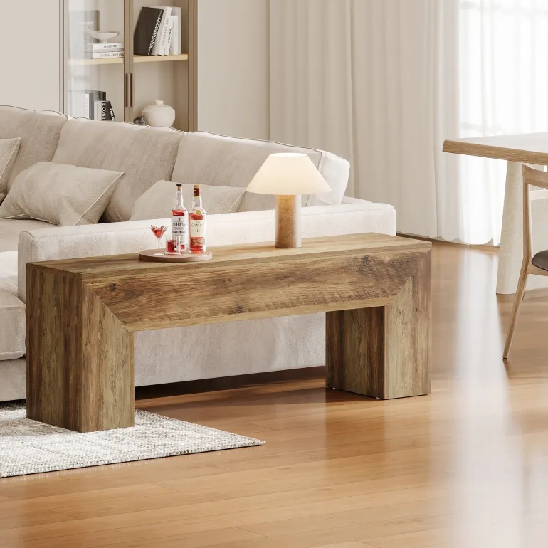 Outlet Tribesigns 47" Dining Bench, Farmhouse Entryway Bench End of Bed Bench
