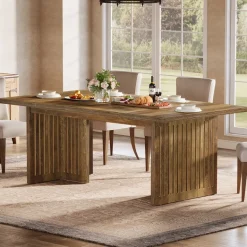 Best Tribesigns 63" Dining Table, Farmhouse Dinner Table Kitchen Table for 4 - 6