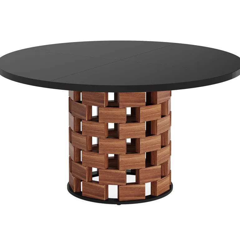 Shop Tribesigns 47" Dining Table, Farmhouse Round Kitchen Table for 4 - 6 People