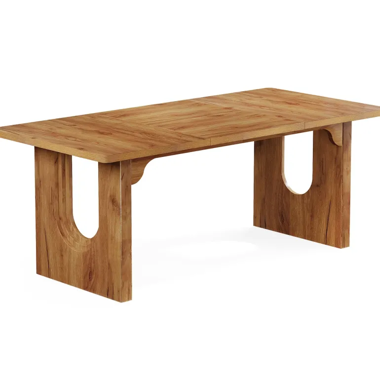 Best Sale Tribesigns 71" Dining Table for 6 to 8 People, Modern Wood Kitchen Dinner Table