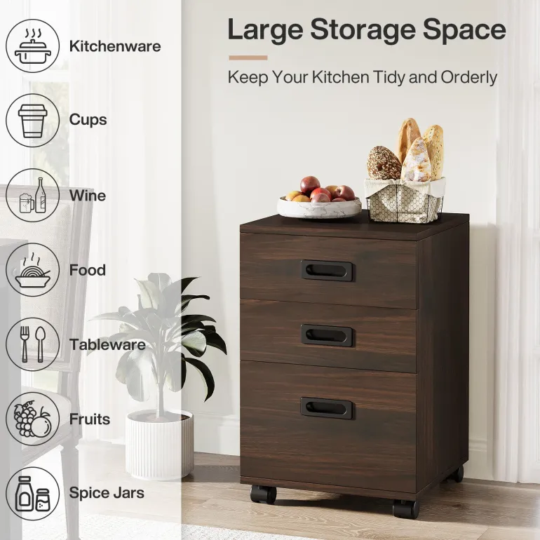 Clearance Tribesigns 78" Dining Table, Kitchen Table with Sideboard Cabinet for 6 to 8