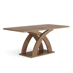 Fashion Tribesigns 63" Dining Table, Modern Kitchen Table with Pedestal Base for 4 - 6 People