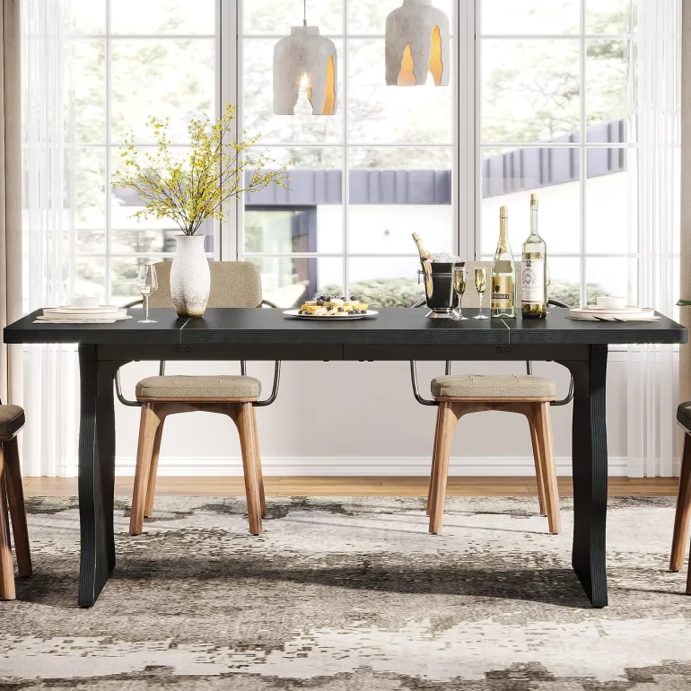 Best Tribesigns 63" Dining Table, Modern Rectangular Kitchen Table for 4-6
