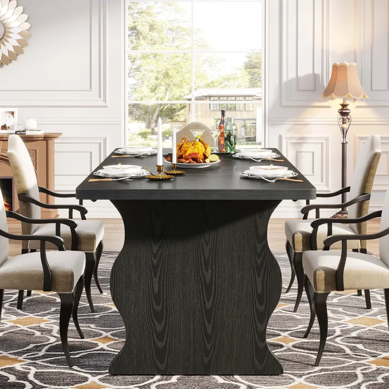Best Tribesigns 63" Dining Table, Modern Rectangular Kitchen Table for 4-6