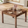 Online Tribesigns 39" Dining Table, Square Kitchen Table Writing Table with 4 drawers