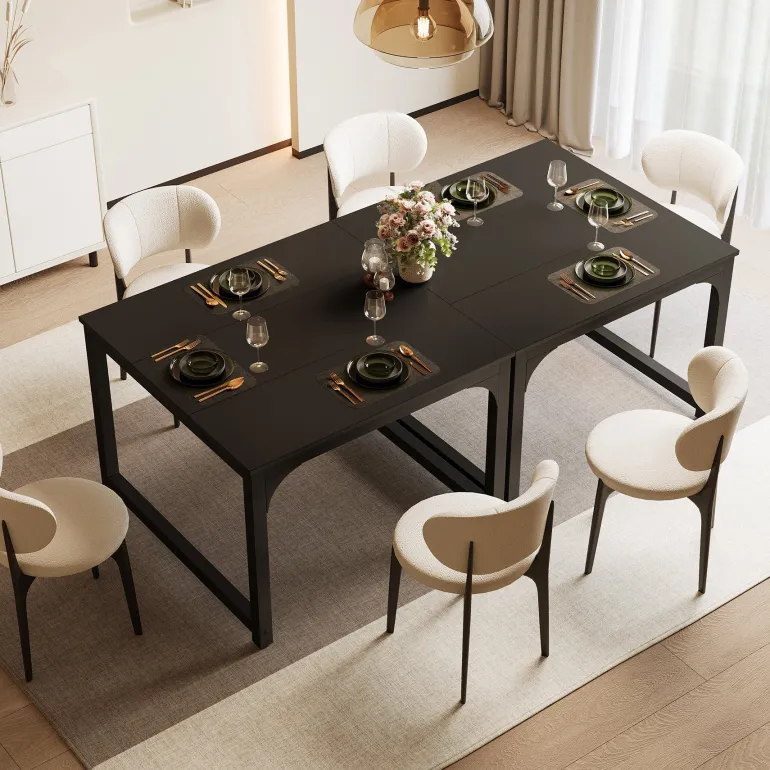 Cheap Tribesigns 41" Dining Table, Square Kitchen Dinner Table for 4 Person