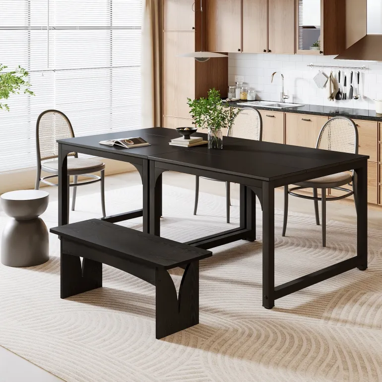 Cheap Tribesigns 41" Dining Table, Square Kitchen Dinner Table for 4 Person