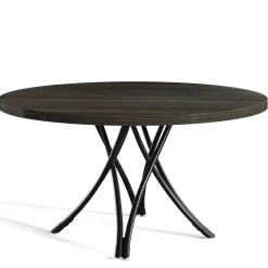 Fashion Tribesigns 47" Dining Table, Wood Circle Kitchen Table for 4