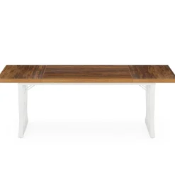 Outlet Tribesigns 70.8" Dining Table, Wood Kitchen Table Dinner Table for 6 - 8 People