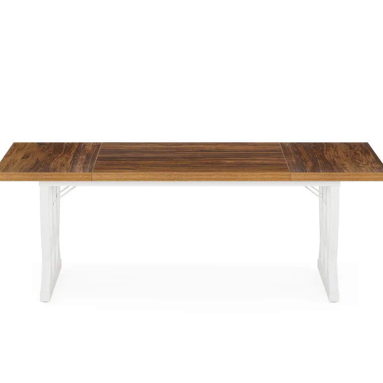 Outlet Tribesigns 70.8" Dining Table, Wood Kitchen Table Dinner Table for 6 - 8 People
