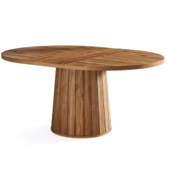 New Tribesigns 55" Dining Table, Wood Oval Kitchen Dinner Table