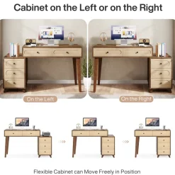 Cheap Tribesigns 5 Drawers Computer Desk, 51