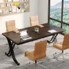 Outlet Tribesigns 63" Executive Desk Computer Desk with Metal Frame for Home Office