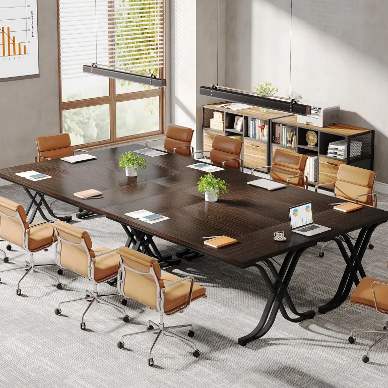 Outlet Tribesigns 63" Executive Desk Computer Desk with Metal Frame for Home Office